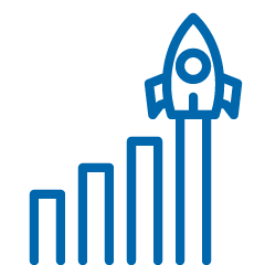 Icon showing a column graph with each column increasing in height